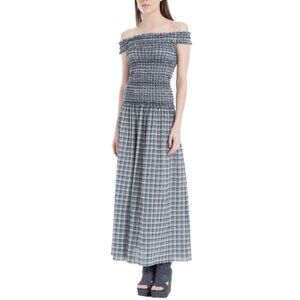 Max Studio London Womens Off-The-Shoulder Maxi Off-Shoulder Dress, Size Large